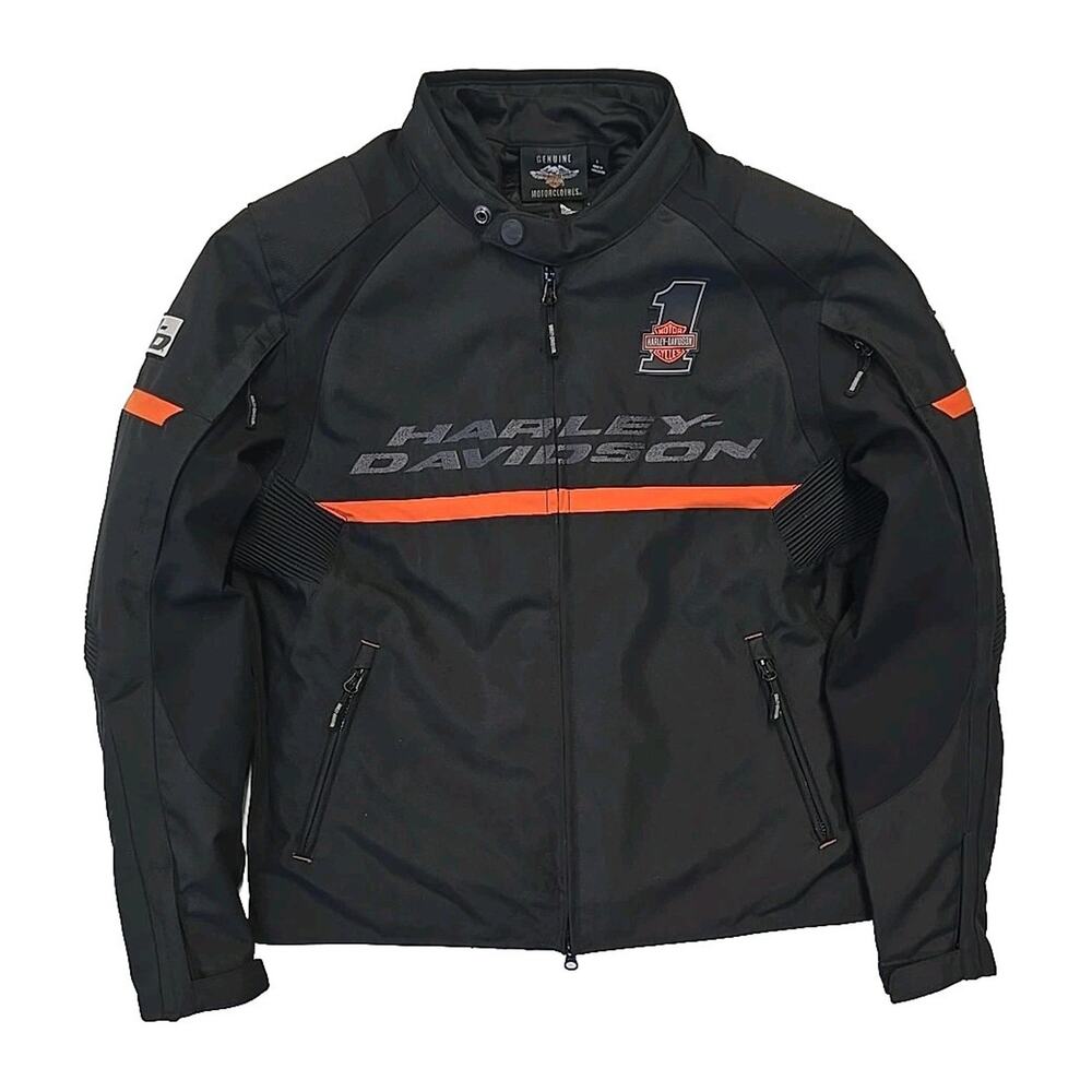 Harley-Davidson Killian  Men's Black & Orange Performance Riding Jacket